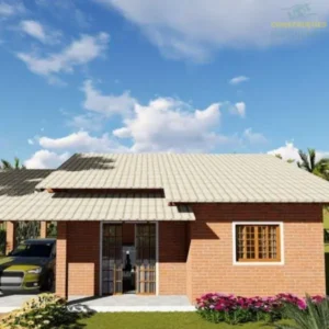 Kit & Montagem – Casa em Tijolo Ecológico com Madeira - 87,63 m²